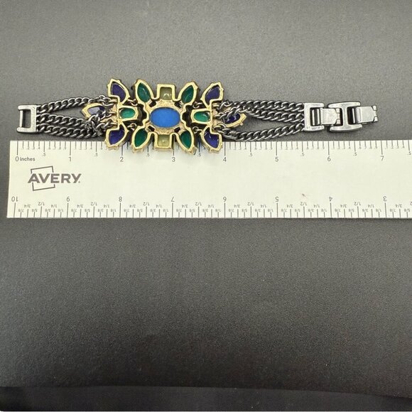 Stella & Dot Peacock Blue and Green Gemstone Bracelet - Picture 15 of 16